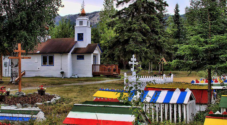 Eklutna Spirit Houses Cemetery