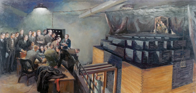 The first nuclear reaction happened under a squash court