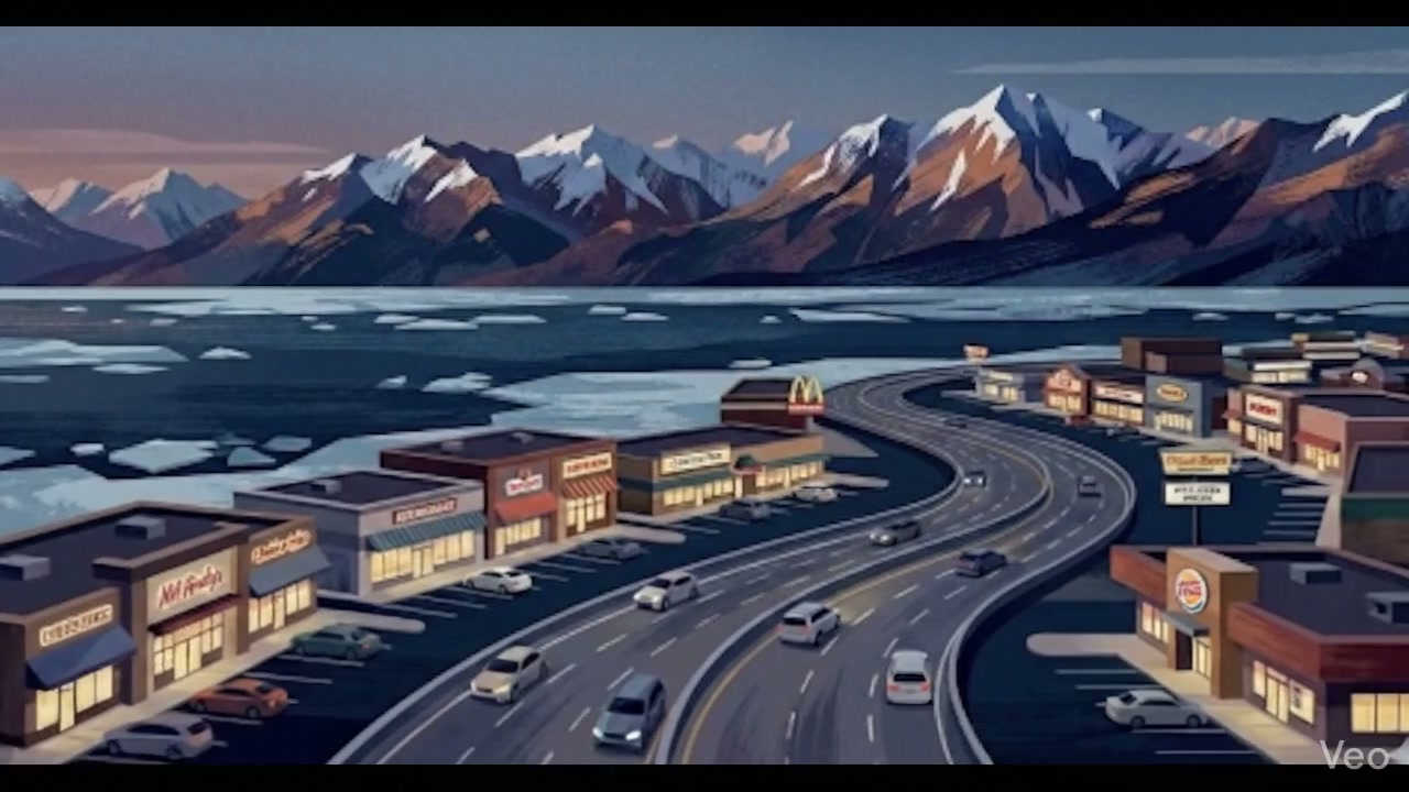 Anchorage with the Chugach Mountains