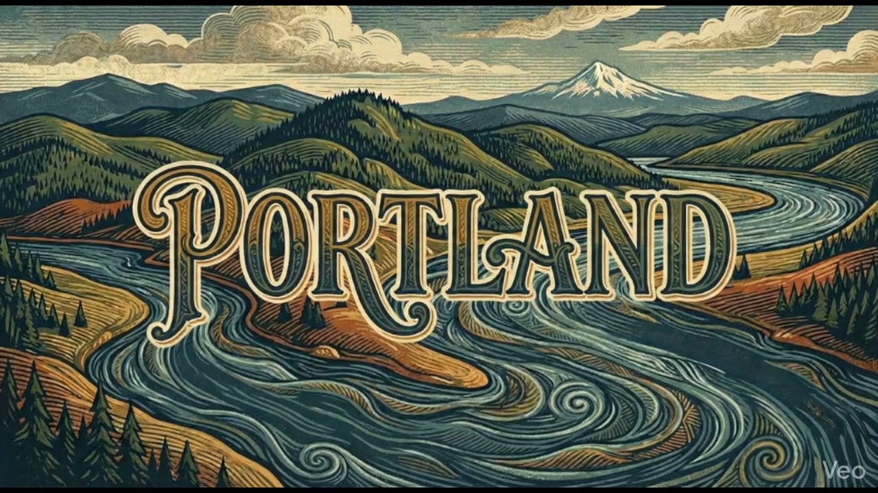 Portland with Mt. Hood in the background